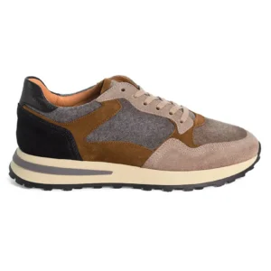 57888-sneakers van grijs, blauw en beige suède